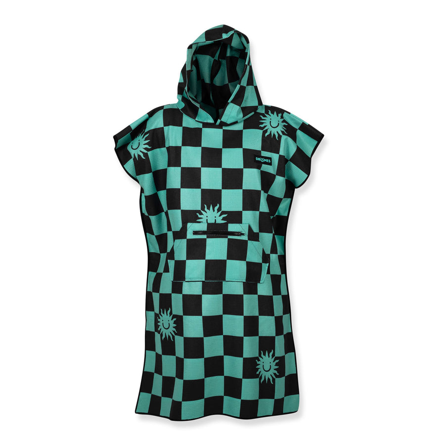 DT26 | Checked Out Teal/Black Poncho Towel